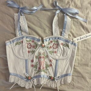 For Love & Lemons “Patricia Crop Top”